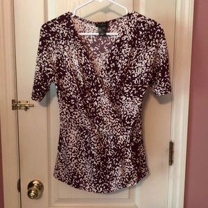 Ann Taylor wrap front top Small
